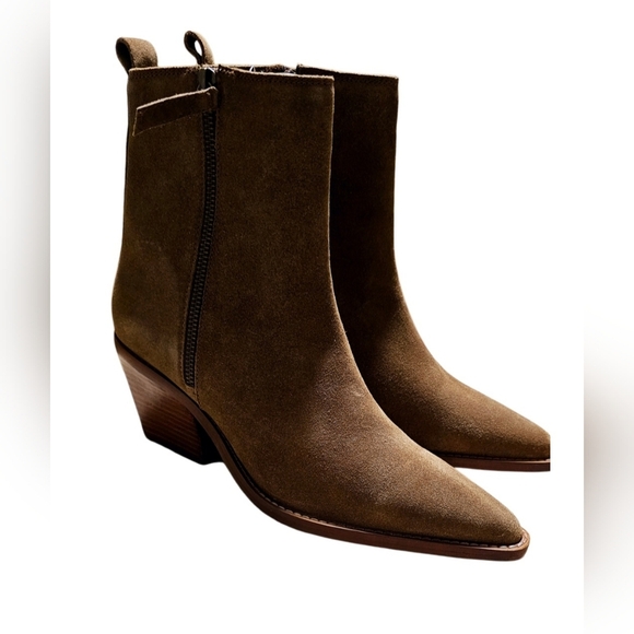 🥳HOST PICK🥳BRONX NEXT-LOW-KOLE dark Tan Brown ZIP ANKLE BOOTS size 10 9.5 - Picture 2 of 11
